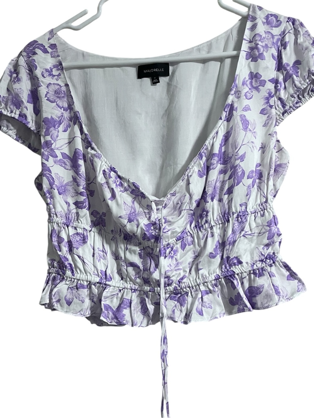 FRESH CLEAN THREADS Majorelle Women's Lavender Crop-top